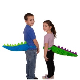 Tigerdoe Dragon Tails - Dinosaur Costume - Dino Theme Party - Dress Up - Animal Tails (Blue, Green & Yellow Tail)