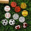 6 Pairs of Sports Ball Stud Earrings Set for Women,