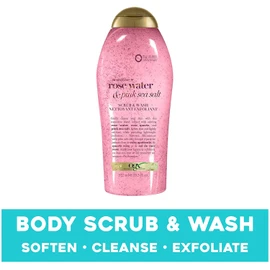 OGX Pink Sea Salt & Rosewater Gentle Soothing Body Scrub, 577 milliliters