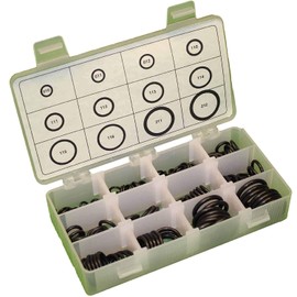 Mr O-Ring AS568 Viton (FKM) O-Ring Kit, 75 Durometer, Black, 12 Sizes 200 Pieces