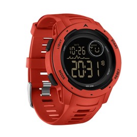 Men Boys Digital Watch with Stopwatch Chronograph Alarm Double Time Zone 12/24 Hours, red, Strap