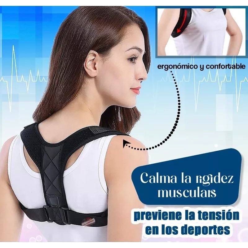 J.H. Company Corrector De Postura Espalda Soporte Ajustable Jb-7021