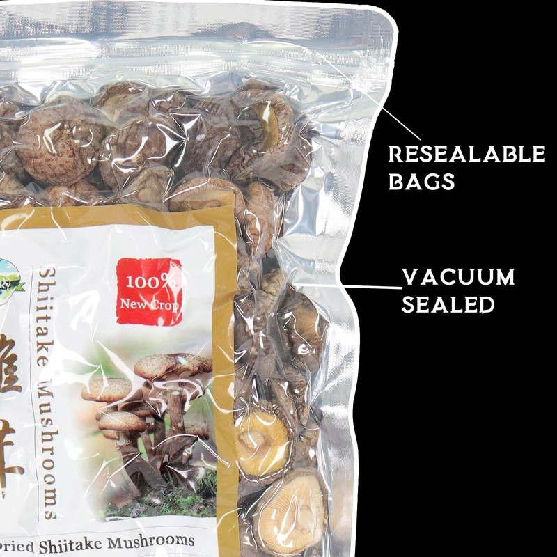 Orsky Dried Shiitake Mushrooms, Dried Mushrooms for Cooking, Quick Rehydration,