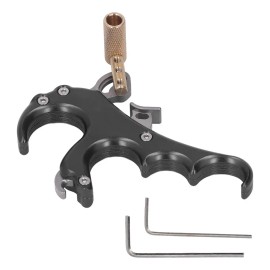 Bow 4 Fingers Thumb Trigger Auxilia Na Liberação Em Liga De