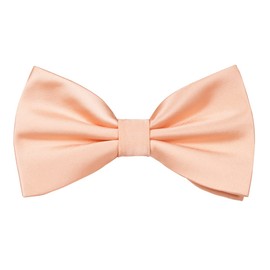 Alizeal Pre-tied Adjustable Bow Tie for Men Formal Solid Tuxedo Bow Tie, Peach