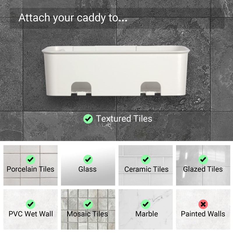 S.B.Weston Shower Caddy - Rust Proof, No-Drilling, No Suction Cups