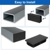 sourcing map 8 Pcs Rectangle Tubing End Caps 3 x