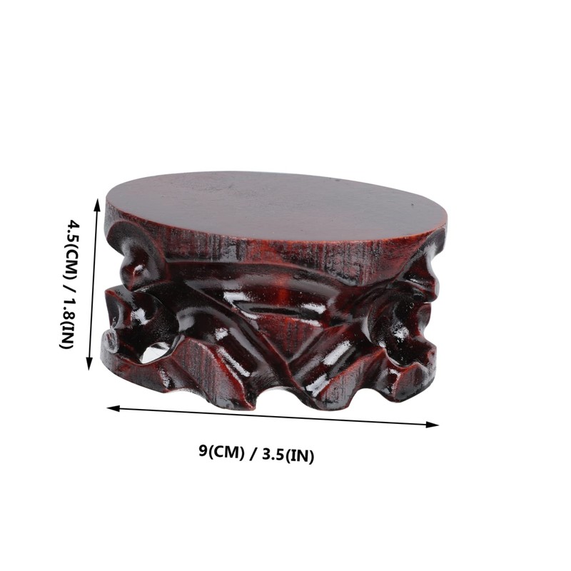 Mipcase 1Pc Antique Wood Display Base for Flowerpots Chinese Style