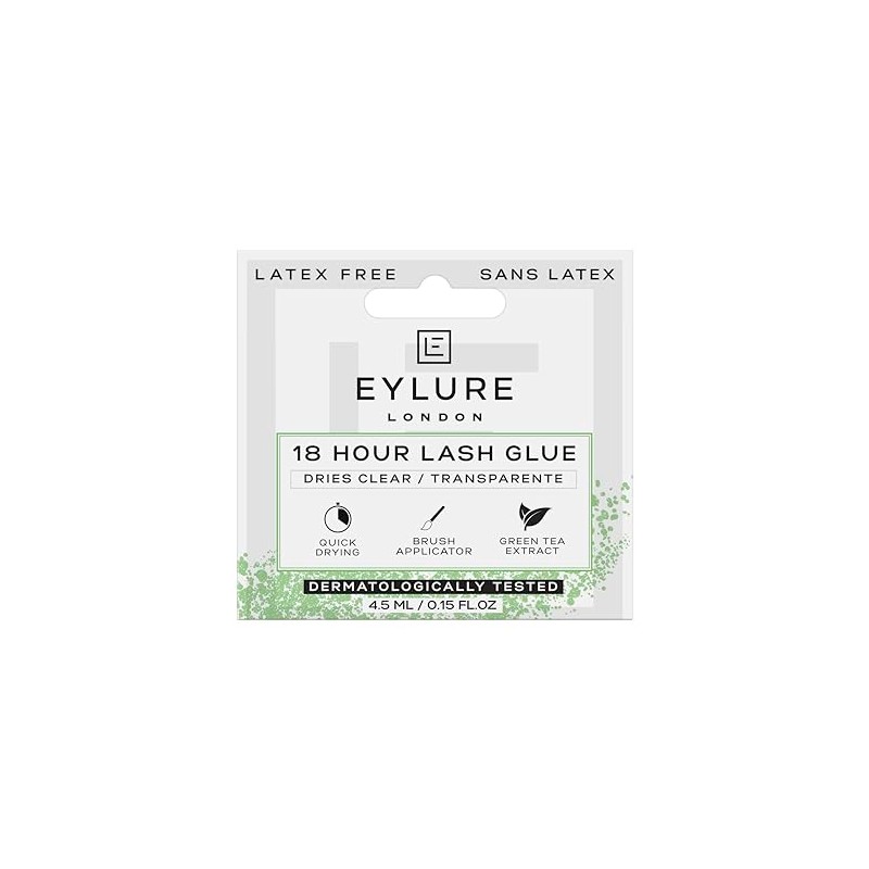 Eylure 18H Lash Glue Brush Applicator Latex Free Clear