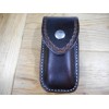 Leatherman Wave dark oil Crazy Horse leather sheath. Tooled flap.
