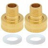 Uenede 2PCS Brass Garden Hose Reducer Swivel Connector 3/4"GHT Female