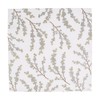 Caspari Berry Branches Paper Cocktail Napkins in White & Silver