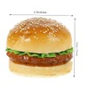 Kisangel 2pcs Realistic Simulation Burger Model Artificial Bread for Boys