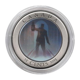 2015 25 Cent Lenticular Coin: Haunted Canada - Brakeman