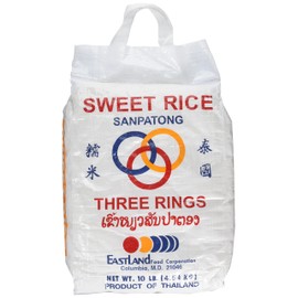 Three Rings Thai Sticky Rice (Sweet Rice), 160 Ounce
