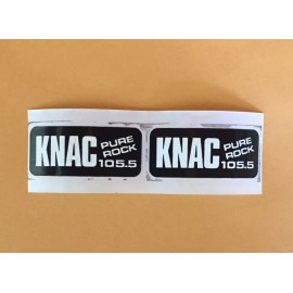 Pure Rock 105.5 KNAC Mini Stickers (2x Per Purchase) Metallica Iron Maiden NEW