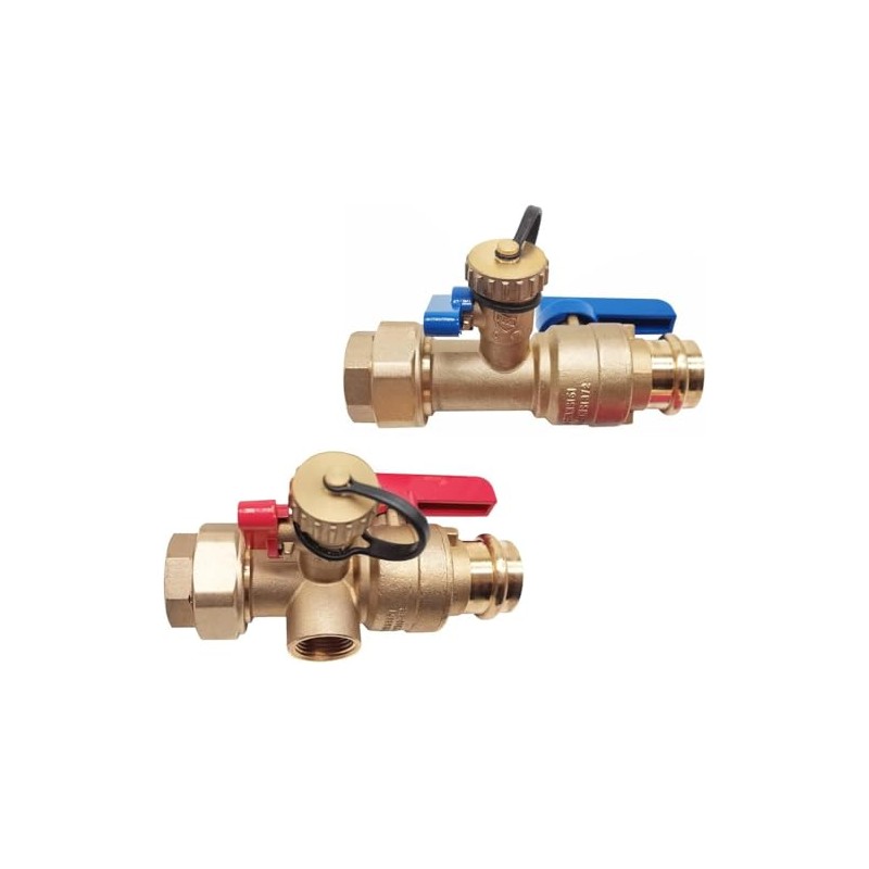 3/4 inch Press Tankless water heater isolation valve kit w