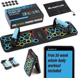 Push Up Board, 12 in 1 Foldable Push Up Rack Board Train Gym Fitness System Workout Exercise Stands