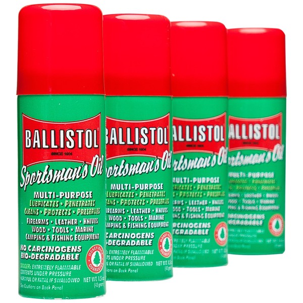Ballistol Multi-Purpose Travel Size Non-CFC Aerosol Can Lubricant Cleaner Protectant 1.5 oz, 3 Pack
