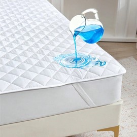 BedGrip Mattress Protector Waterproof – Square Grid Pattern with Elastic Corner Straps, Bed Room and Guest Room Sleep Protection