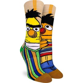 Good Luck Sock Women's Sesame Street, Bert and Ernie Socks, Adult, Shoe Size 5-9