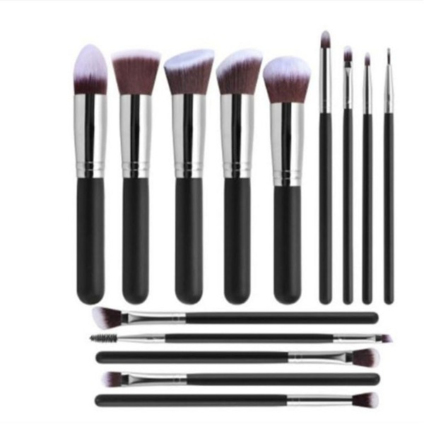 14-Piece Synthetic Makeup Brush Set with ABS Handle for Daily
