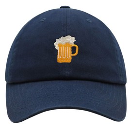 JPAK Beer Mug Premium Dad Hat Embroidered Cotton Baseball Cap Party Navy