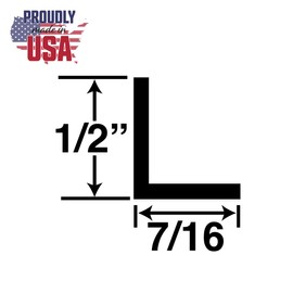 Outwater Plastics 519-CL 1/2 Inch X 7/16 Inch X 3/64 (.047) Inch Thick Clear Butyrate Clear Plastic Even Leg Angle Moulding 72 Inch Lengths (Pack of 18 Pieces, 108 feet Total)