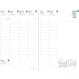 Quo Vadis 015874Q Appointment Calendar Minister Multilingual Year 2023 Format 16 x 24 cm Weekly 13 Months December December White Paper Replacement Diary Blister Cover Made of White Cardboard Recycled