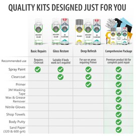 ERA Paints 1J4 - Platinum Silver Metallic for LEXUS Exact Match Automotive Touch Up Paint Spray - 2K Premium Kit