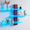 3 Tier Acrylic Wall Mounted Display Shelf with Lighting Display