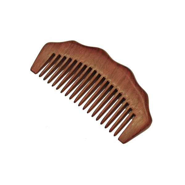 Beard Comb, Mustache Comb, Wide Tooth Comb, Handmade Purple Sandalwood Hair Comb - WC074P