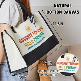 Undergo Retirement Gifts for Women Tote Bag - Leaving Gifts Handbag Retired Appreciation Gifts Farewell Gifts for Colleagues - Farewell Gifts for Coworkers Women Retired Tote Bag, Large, Goodbye
