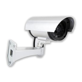 Attraktive Überwachungskamera für den Innen- und Außenbereich mit blinkendem rotem LED-Licht und realistischem Design