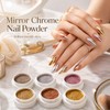 6-Piece Chrome Nail Powder Set for Manicure Art – Metallic