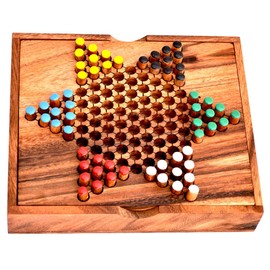 Sternhalma Box Medium with 10 Plugs per Player Strategy Game up to 6 Players Halma Board Board Game Halma Chinese Checker