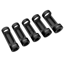 ZKTOOL 5 Pcs 18MM 19MM 21MM 22MM 24MM Shock Absorber Nut Socket Set Shock Absorber Shock Absorber Nut Removal Tool