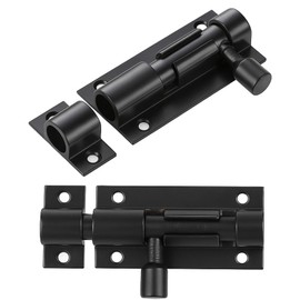 Ptwola 2 Pcs 2 Inch Barrel Bolt Latch Durable Slide Latch Lock for Mini Gate, Garage, and Interior Doors