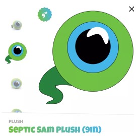 YouTooz * Septic Sam *  9" Plush * NEW * In Hand *