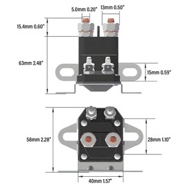 JTAREA 892-1251-210-50 Starter Solenoid 12Volt Lawn Mower Solenoids Replacement Parts Compatible with Trombetta 884-1221-210
