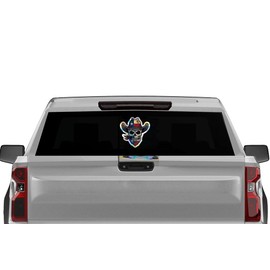 Texas Cowboy Skull Holographic Decal Sticker 15" Window Windshield Bumper Fits Truck Car SUV Texas State Flag Texan Style A