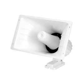 QWORK Power Horn Speaker, 50W 8 Ohms Indoor/Outdoor PA Speaker, White