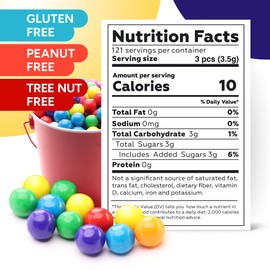 Gumballs for Gumball Machine Refills - 363 pcs Assorted Fruit Flavored Gum Balls - 0.5" Mini Bubble Gum - Bulk Gum Bag 15 OZ - Chewing Gum for Kids - Double Bubble Gumball