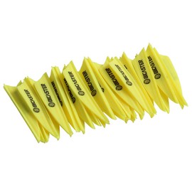 BICASTER Arrow Feathers 1.75 Inch Rubber Arrow Feathers for Bow Arrows - Pack of 50 (Yellow)