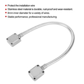 Stainless Steel Cable Sleeve 8mm/0.31in Flexible Armored Door Loop Wire Protector End