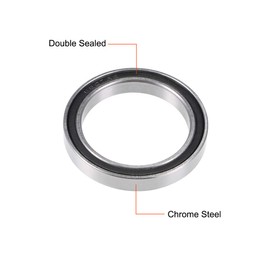 sourcing map 6807-2RS Deep Groove Ball Bearing 35x47x7mm Double Sealed Chrome Steel Bearings
