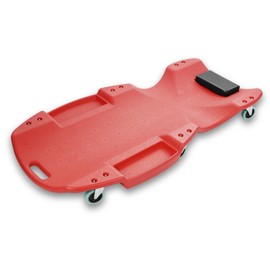 Auto Dynasty Universal 47" L X 24" W Red for Under Car Repair Vehicle SUV Truck Pickup Automotive Creeper with Padded Headrest + Casters