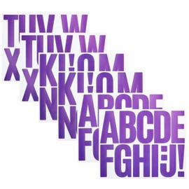 3 Inch Vinyl Letter Stickers, CMBBZZY Large Alphabet Stickers for Mailbox and Outdoor Signs, Waterproof & No Residue Leave(6 Sheets Purple)