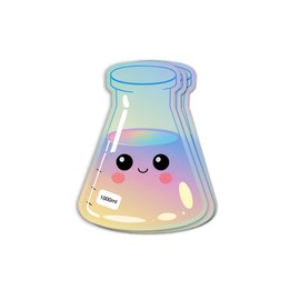 (3pcs) Beaker Sticker - Cute Chemistry Flask - Biology - Lab Tech - MLS - Mlt - Scientist - Clinical Lab Gift - Researcher - Science - Lab Week - Perfect for Laptops Water Bottles Car
