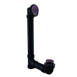 Westbrass Tip-Toe Sch. 40 ABS Bath Waste with Two-Hole Elbow, Oil Rubbed Bronze, D4931-12